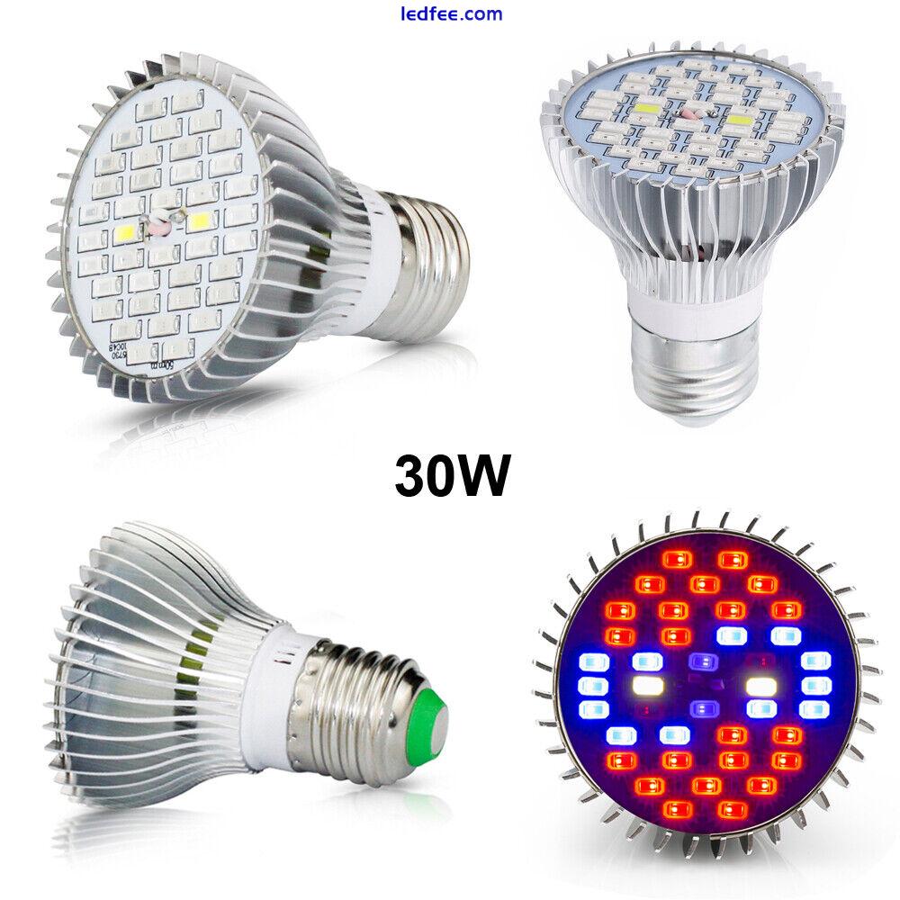 E27 18/30/50/80W Led Grow Light Full Spectrum Lamp Bulb Plant Hydroponics Bloom 1 