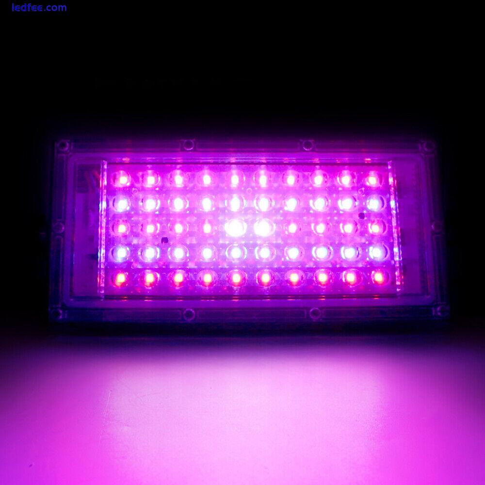 50W LED Grow Light Full Spectrum Plant Flower Veg Floodlight Panel Lamp AC 220V 3 