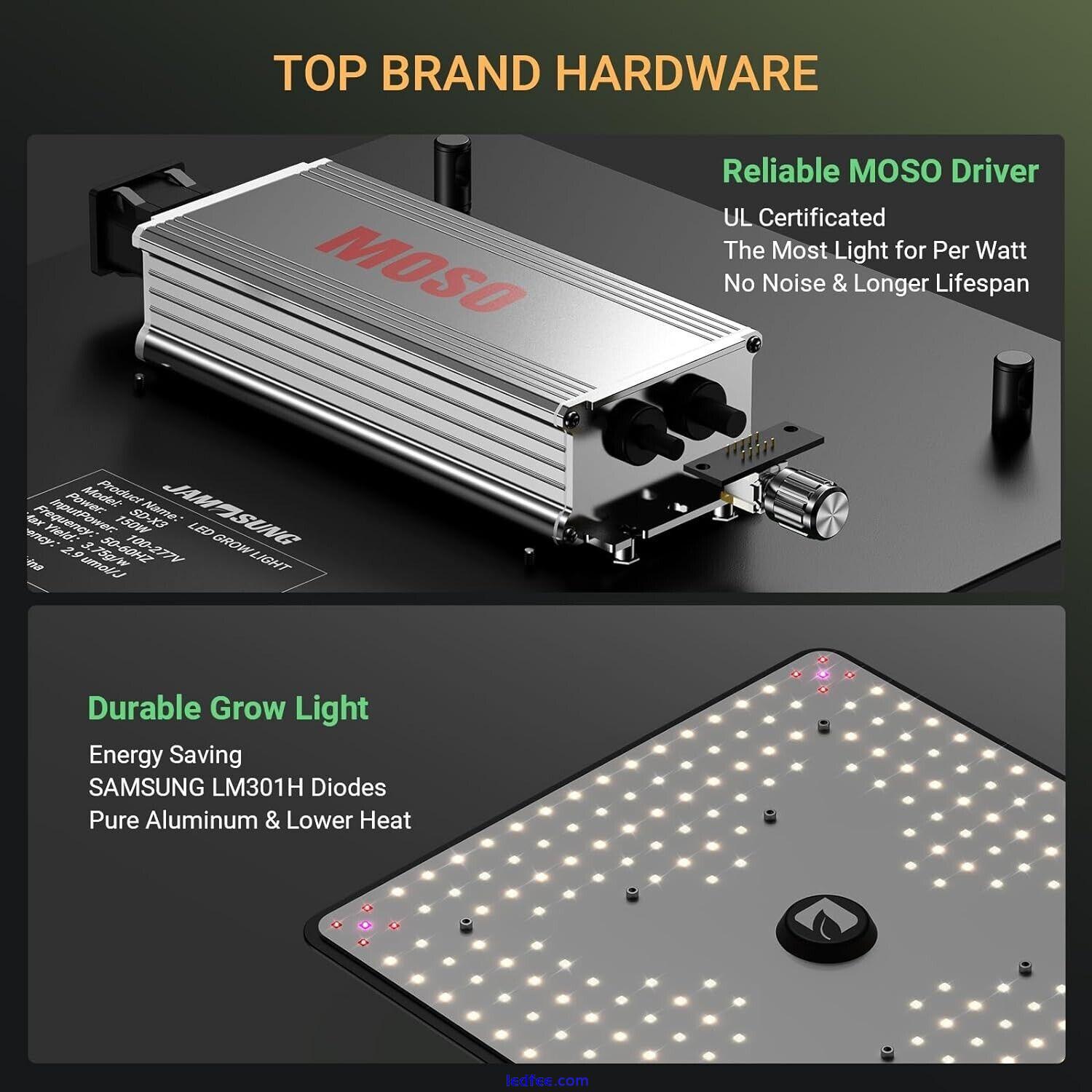 JAMSUNG 150% High-Yield LED Grow Light with LM301H Diodes, Dimmable Lighting 1 