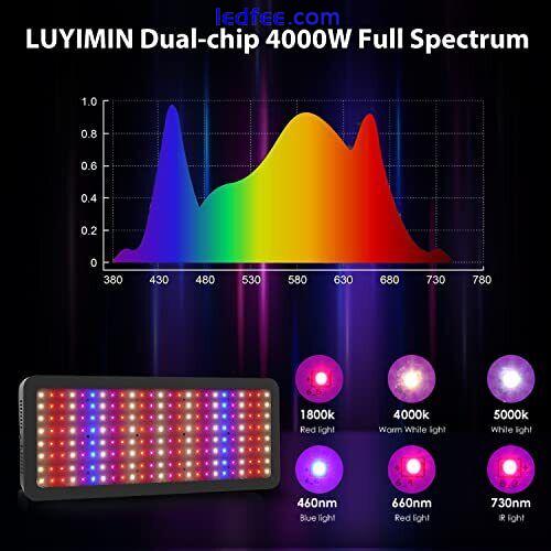  4000W LED Grow Light, Full Spectrum Plant Light with Daisy Chain, Grow Lights  3 