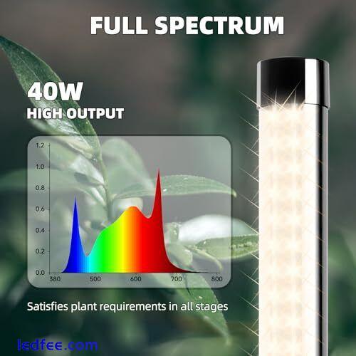  Stand Grow Lights for Indoor Plants 4.3FT 5000K Full Timed plant light 3 