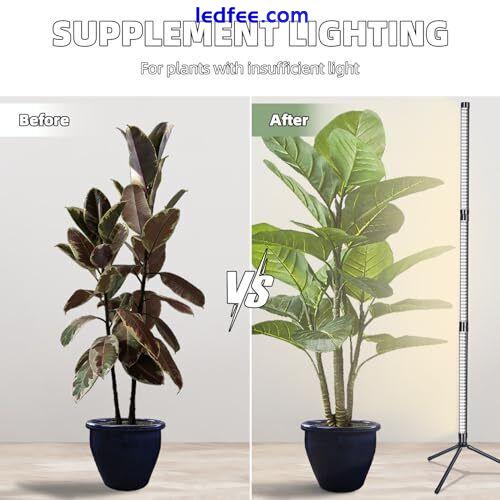  Stand Grow Lights for Indoor Plants 4.3FT 5000K Full Timed plant light 4 