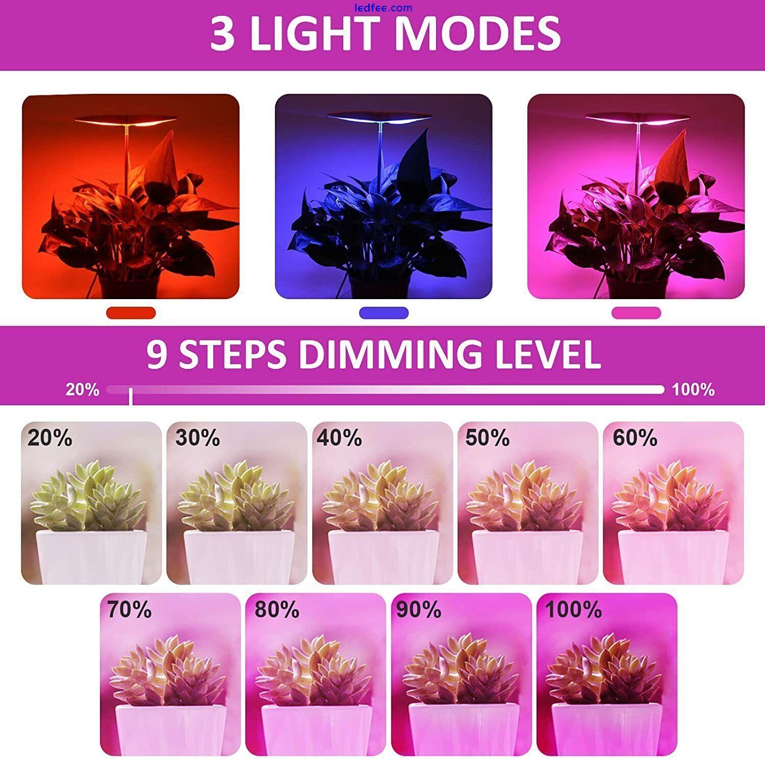 LED Plant Grow Lights Full Spectrum for Indoor Plant Timer Adjustable Brightness 2 