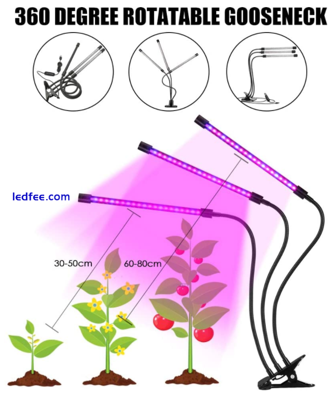 165W Dimmable Aquarium Grow Light Lamp Full Spectrum for Coral Reef Fish Tank UV 5 