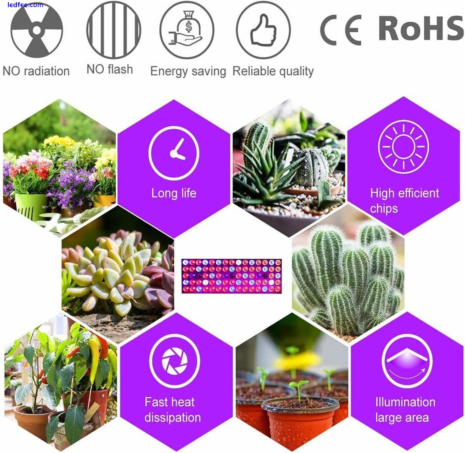 LED Grow Lights, Full Spectrum Grow Lamp with IR & UV LED 4 