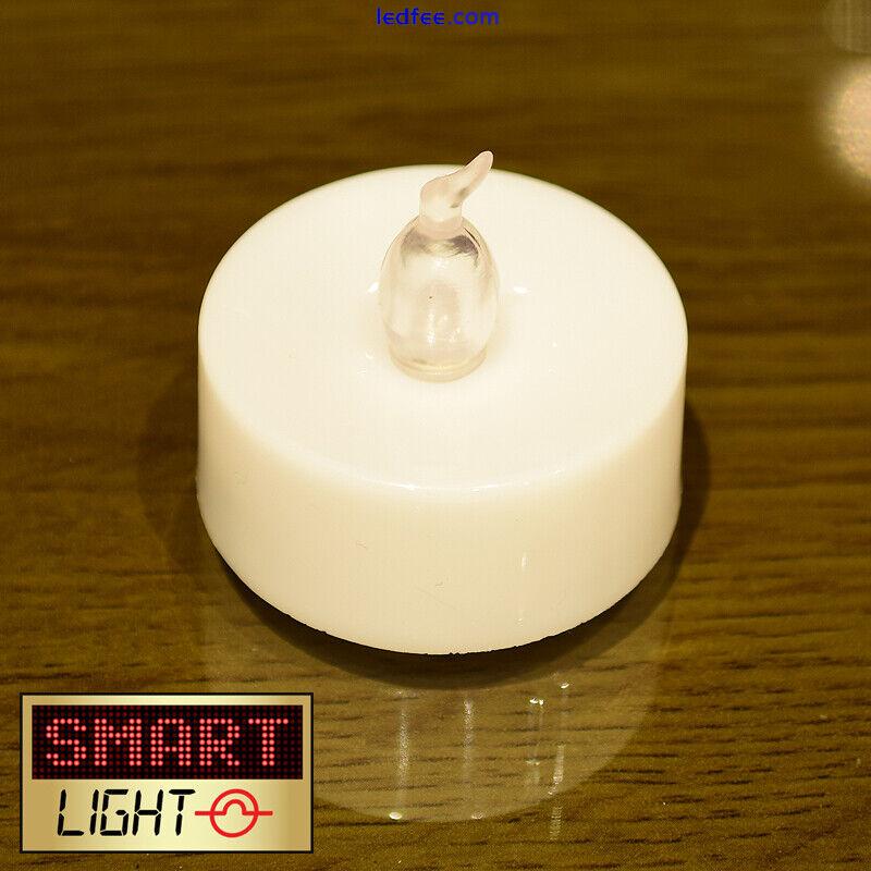 SmartLight WHITE Flameless  LED Tea Light Candles Battery Tealights 1 