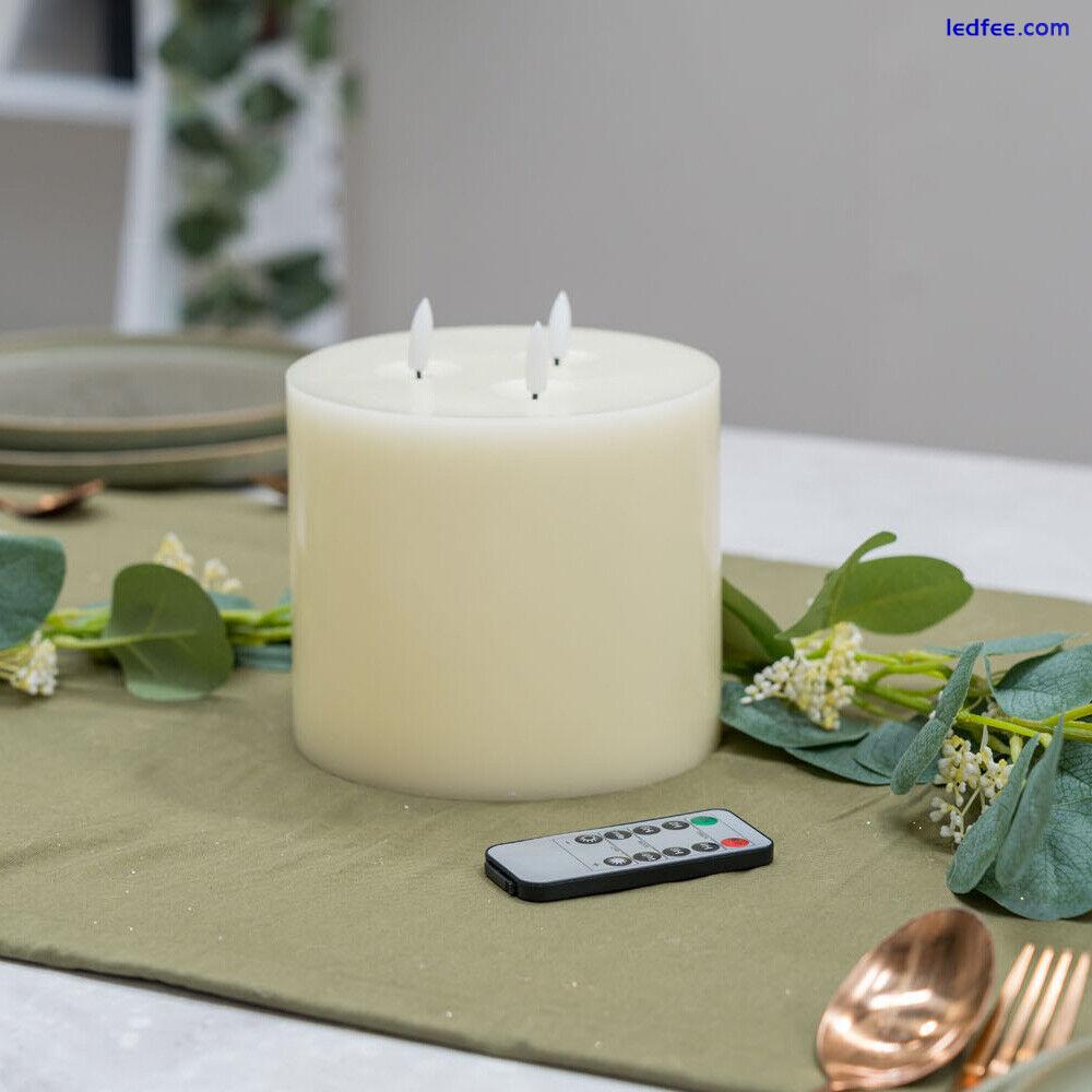 Flickering Real Wax Candle Lights Fake Flameless Remote Control Battery LED Lamp 4 