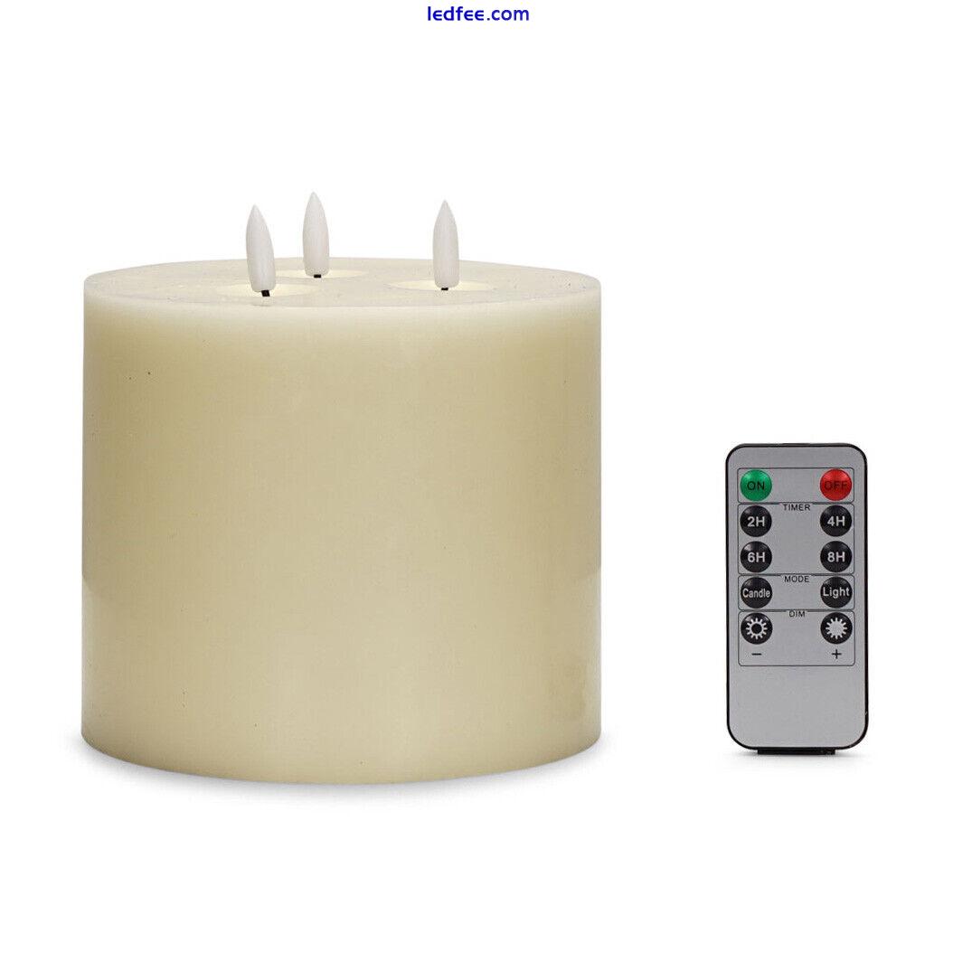 Flickering Real Wax Candle Lights Fake Flameless Remote Control Battery LED Lamp 3 