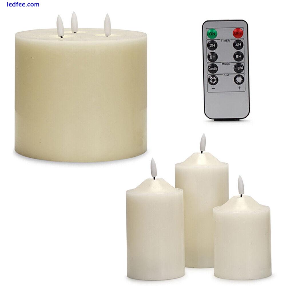 Flickering Real Wax Candle Lights Fake Flameless Remote Control Battery LED Lamp 0 