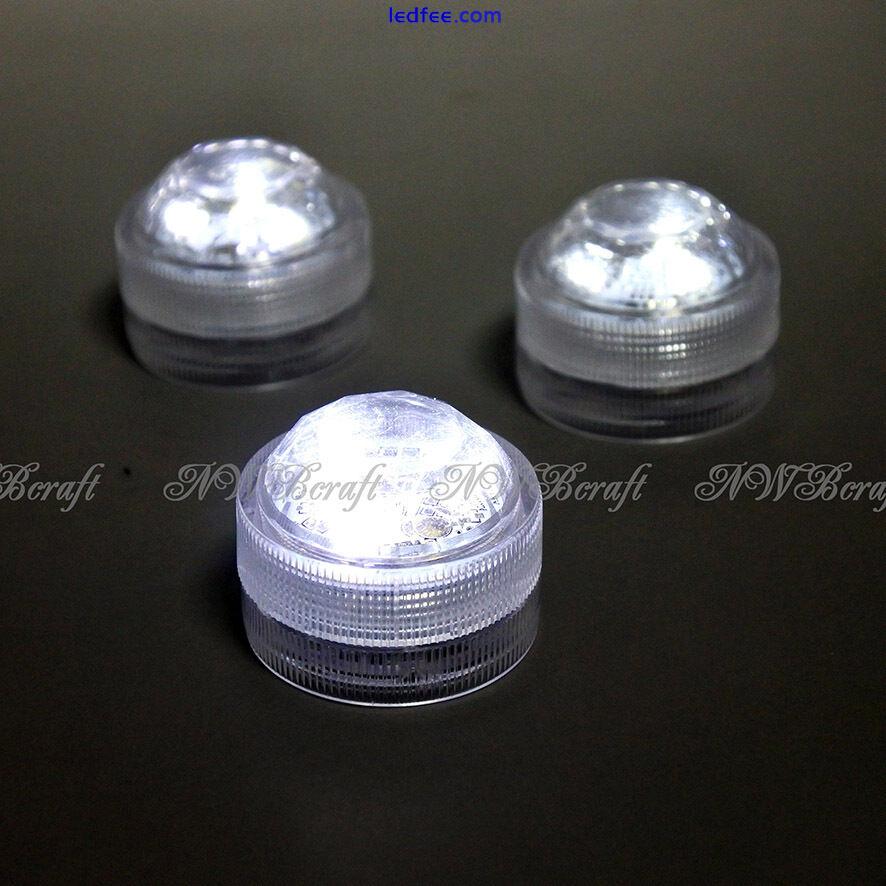 Submersible Waterproof Triple LED Dome Tea Lights Bright Party Vase Event Decor 1 