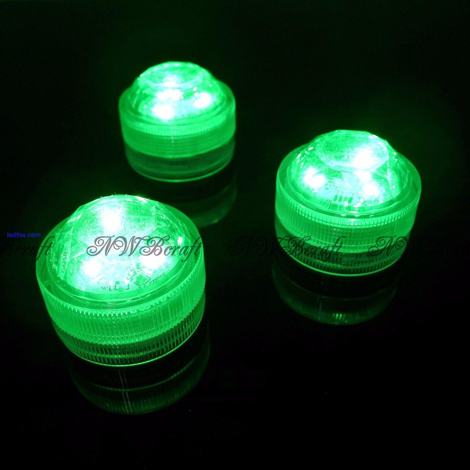 Submersible Waterproof Triple LED Dome Tea Lights Bright Party Vase Event Decor 5 