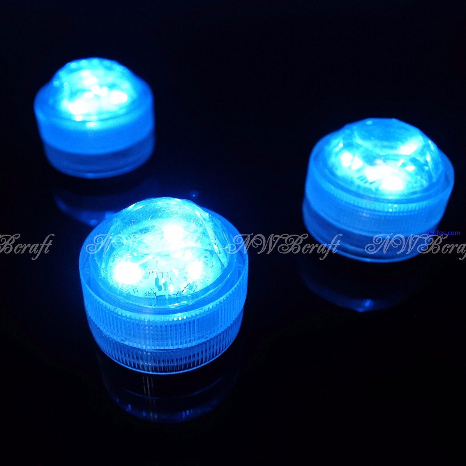 Submersible Waterproof Triple LED Dome Tea Lights Bright Party Vase Event Decor 3 