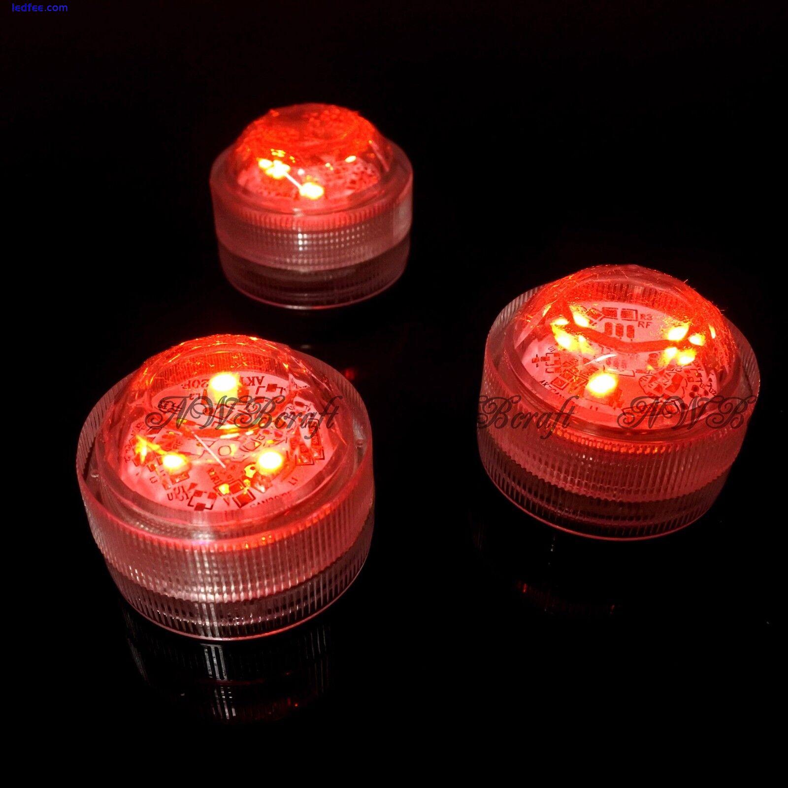 Submersible Waterproof Triple LED Dome Tea Lights Bright Party Vase Event Decor 4 