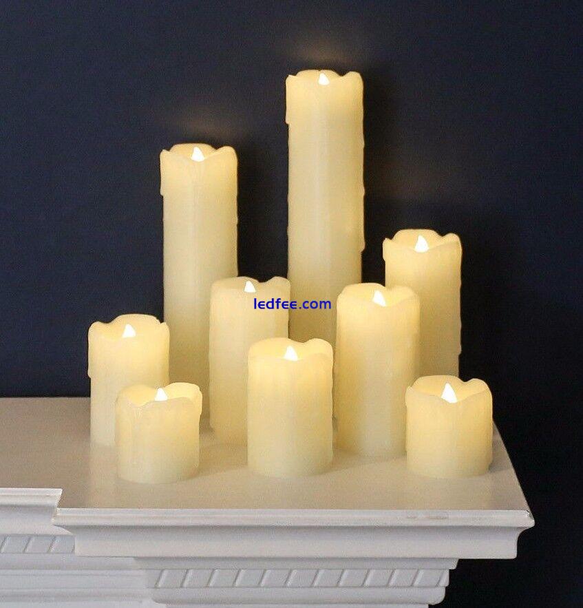 9 PACK | Battery Power Real Wax Flameless Flickering LED Candles | Home Decor 1 