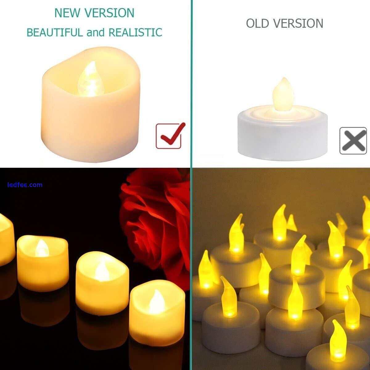 4x LED Candles Tea Lights Flickering Flameless Candle Realistic Battery Operated 1 