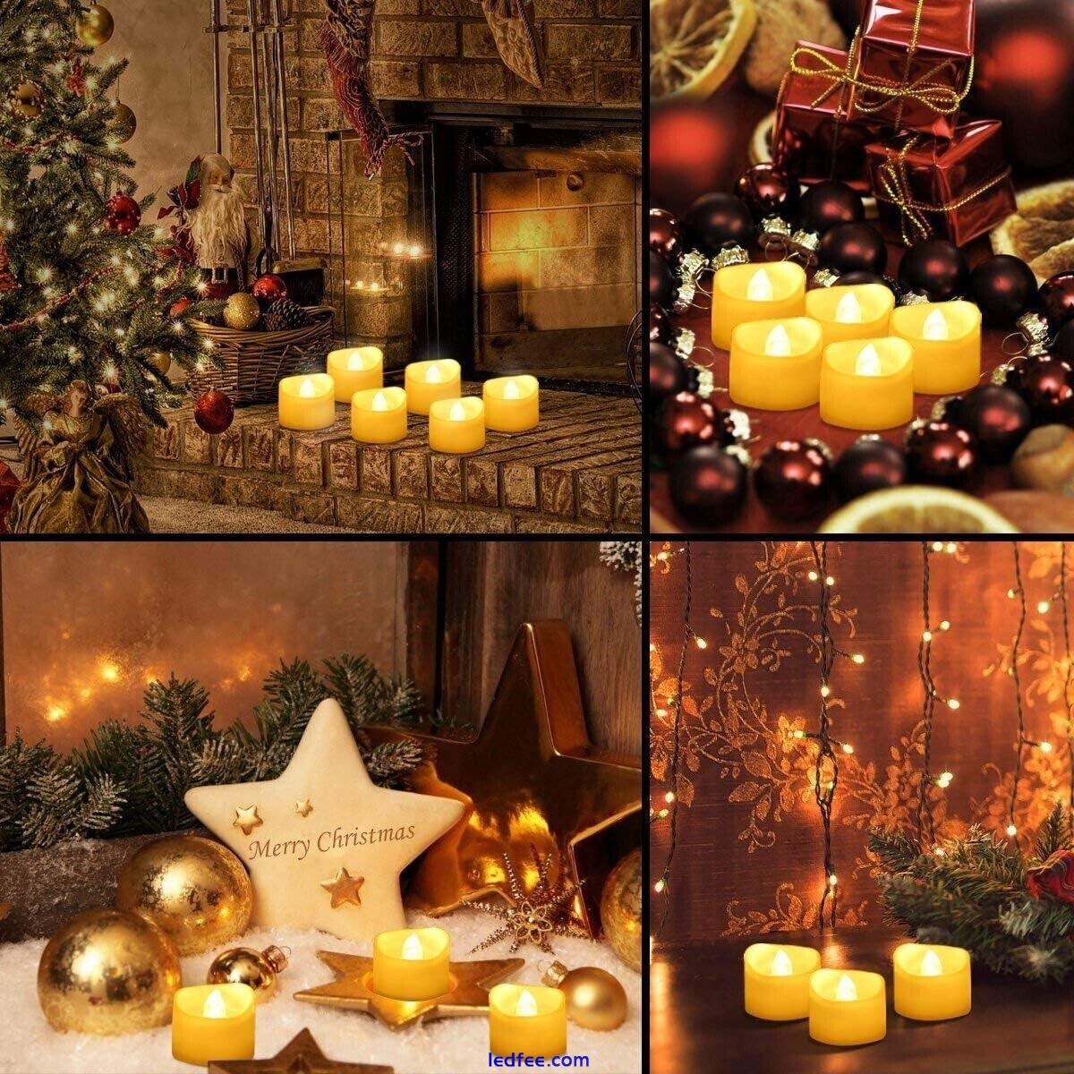 4x LED Candles Tea Lights Flickering Flameless Candle Realistic Battery Operated 0 