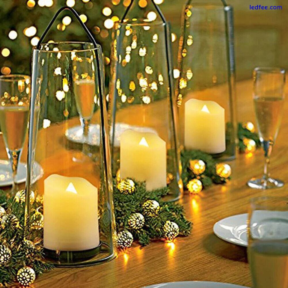 6pcs Rechargeable LED Candle Light Remote Timer Flameless Flickering Tea Lights  3 