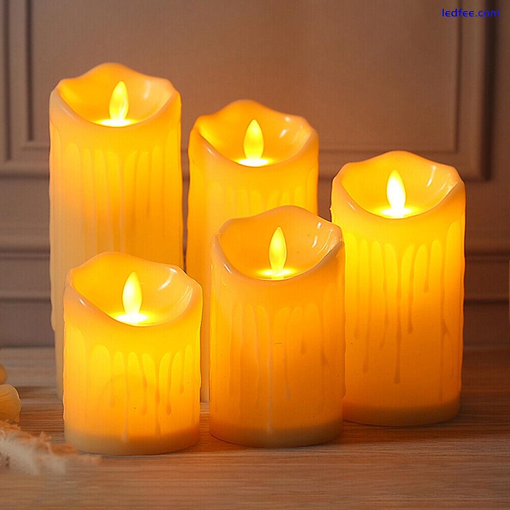 Christmas Decor LED Flameless Candles Lamp LED Candles Light (7.5*10cm) # 0 