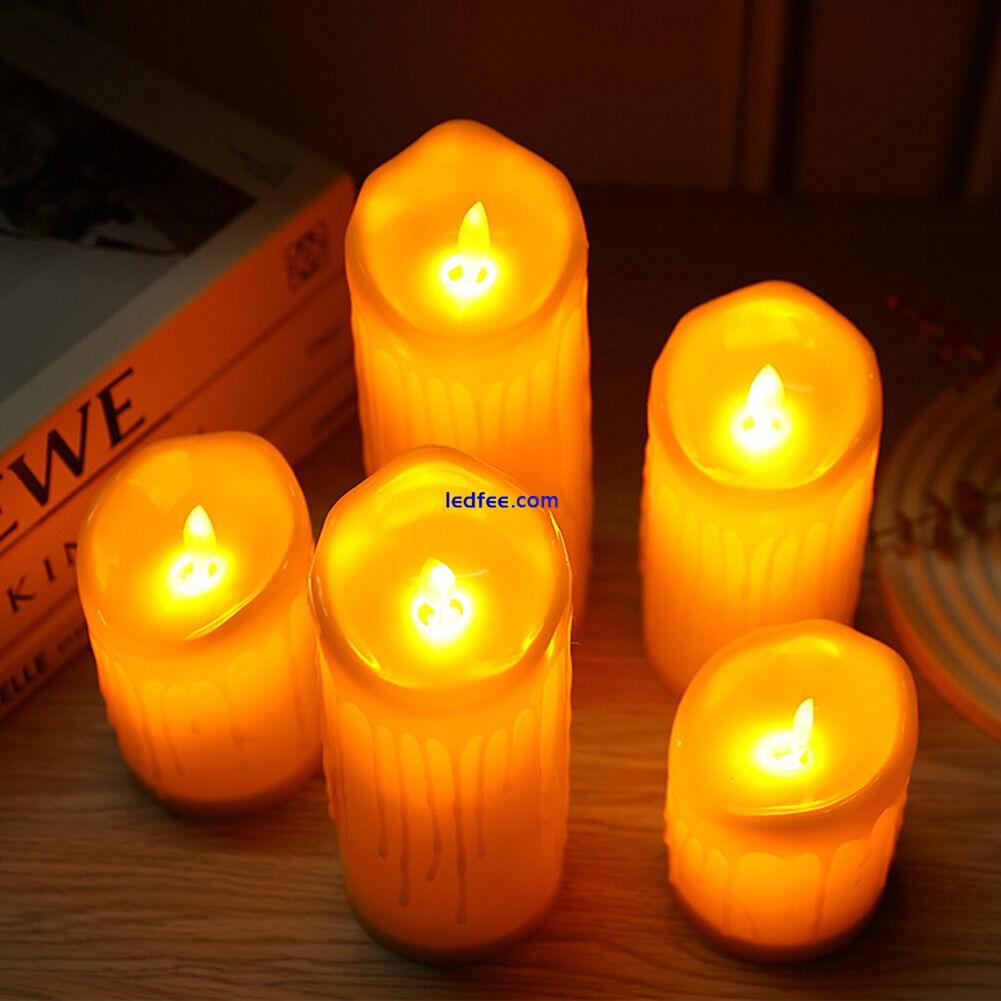 Christmas Decor LED Flameless Candles Lamp LED Candles Light (7.5*10cm) # 4 