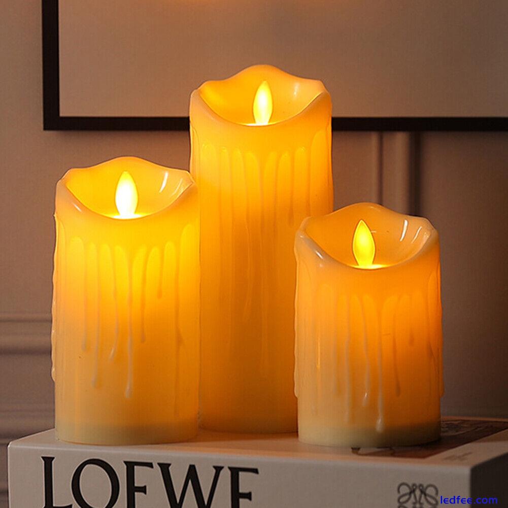 Christmas Decor LED Flameless Candles Lamp LED Candles Light (7.5*10cm) # 1 