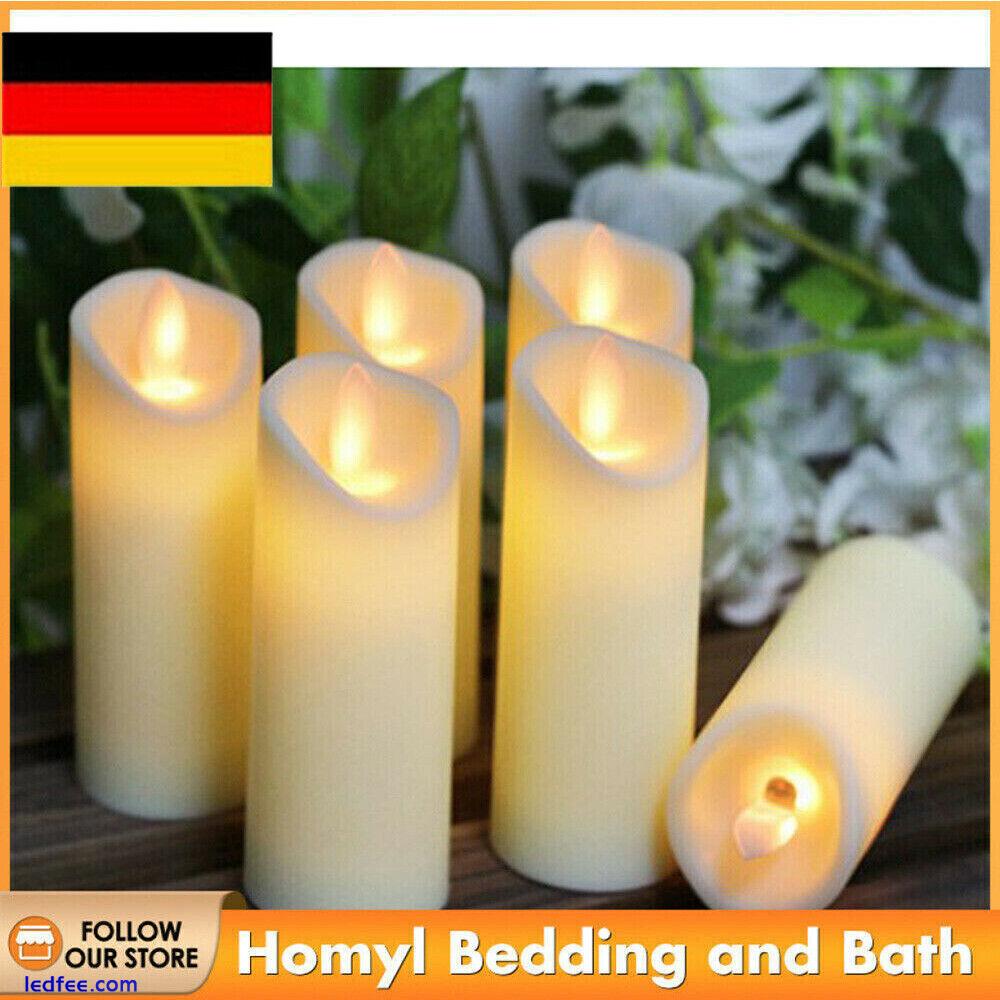 3-Pack | Batterie Power LED Flameless Flickering Wachskerzen | Pillar Home Decor 0 