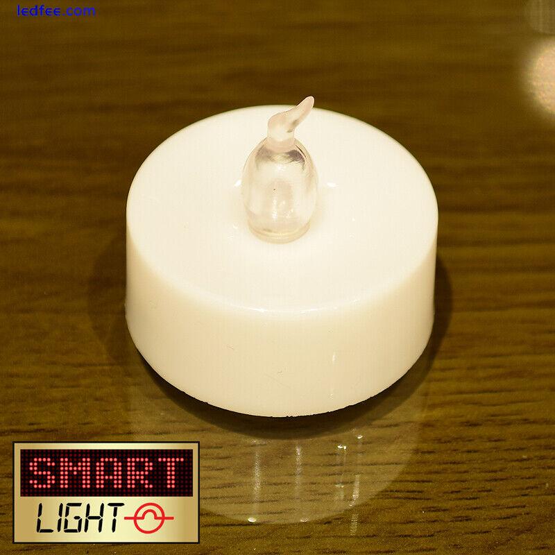 SmartLight YELLOW Flameless Flickering LED Tea Light Candles Battery Tealights 0 