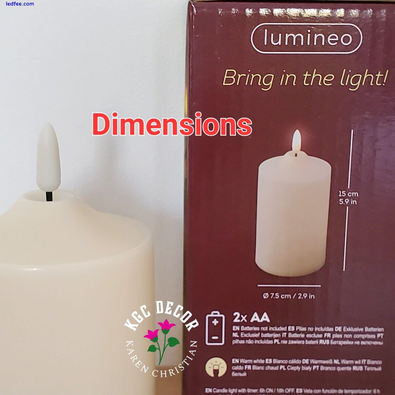 Led Pillar Candle with Timer Warm White Glow Indoor Outdoor Lumineo Medium 2 