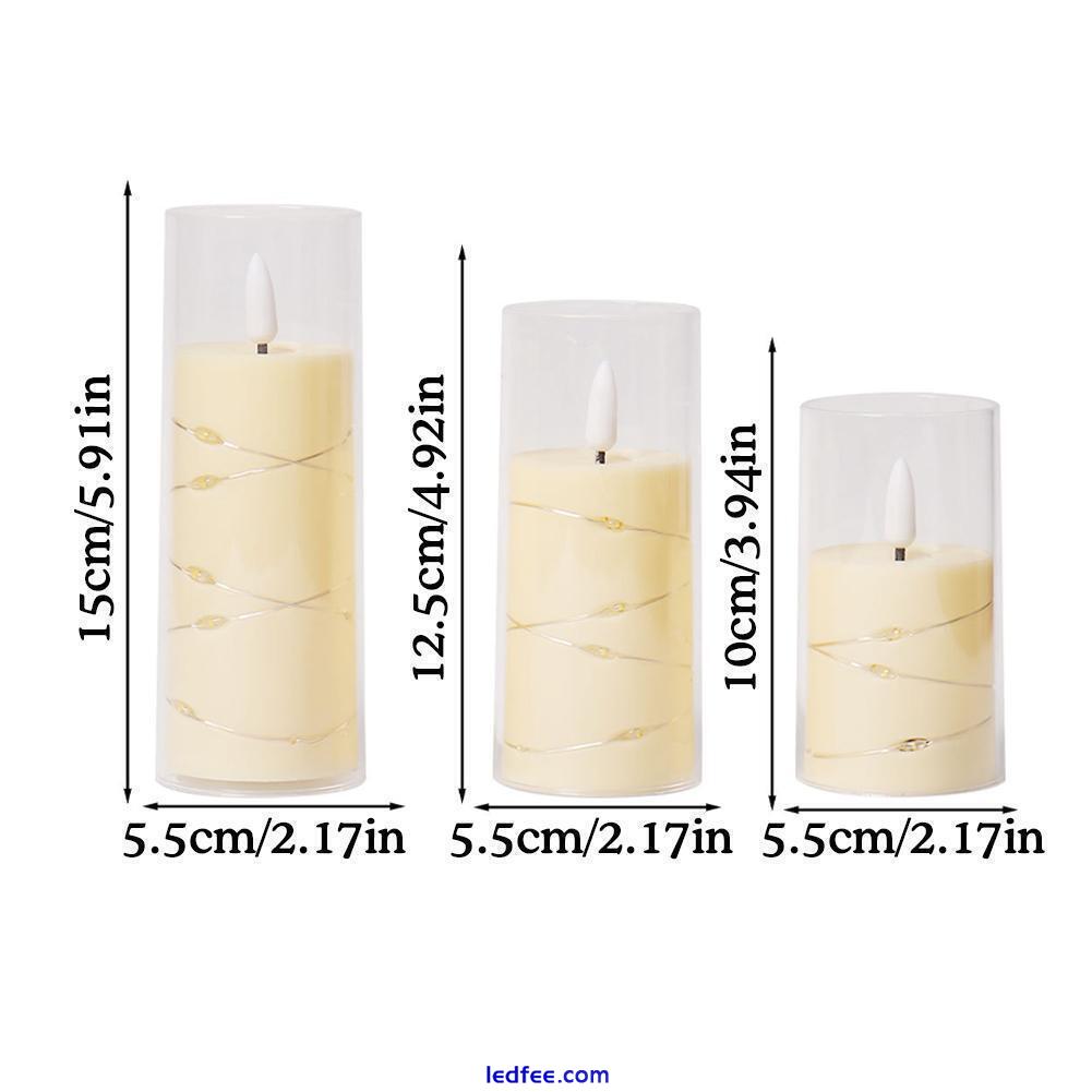 LED Candles Battery Operated, Flickering Flameless F2F8 Candles with Cont H4P4 3 