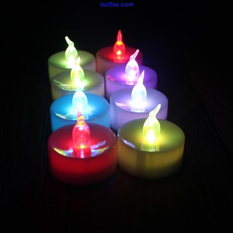 Led Tea Lights Candles LED FLAMELESS Battery Operated Wedding XMAS 2/5/10Pcs 4 