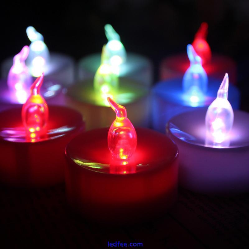 Led Tea Lights Candles LED FLAMELESS Battery Operated Wedding XMAS 2/5/10Pcs 3 