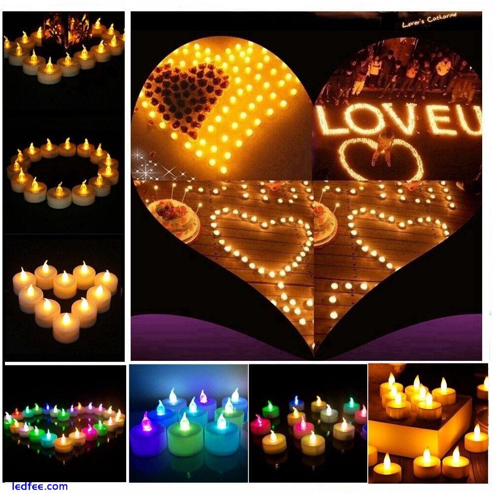 Led Tea Lights Candles LED FLAMELESS Battery Operated Wedding XMAS 2/5/10Pcs 0 