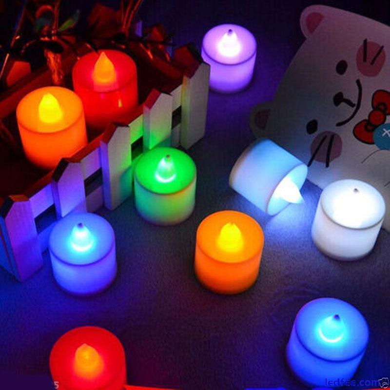 Led Tea Lights Candles LED FLAMELESS Battery Operated Wedding XMAS 2/5/10Pcs 5 