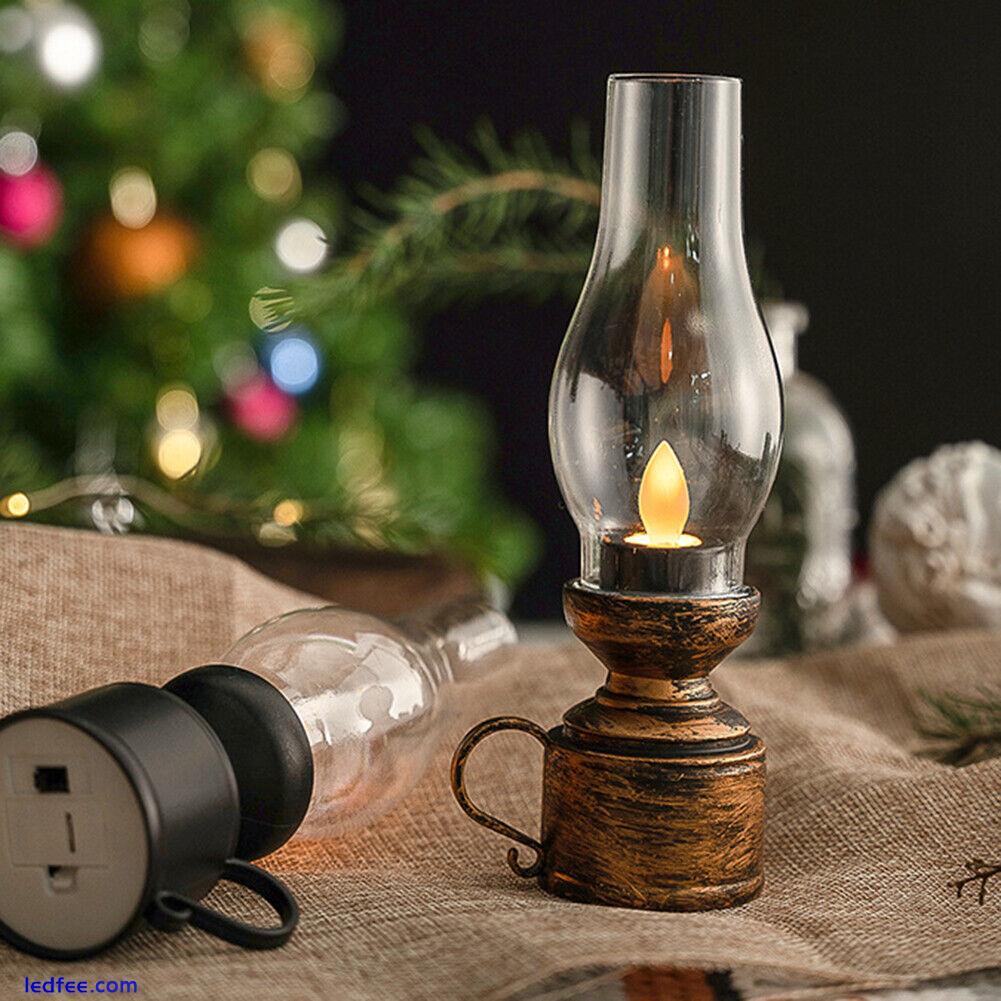 Vintage Retro LED Flameless Flickering Battery Powered Electronic Candle Lights 3 