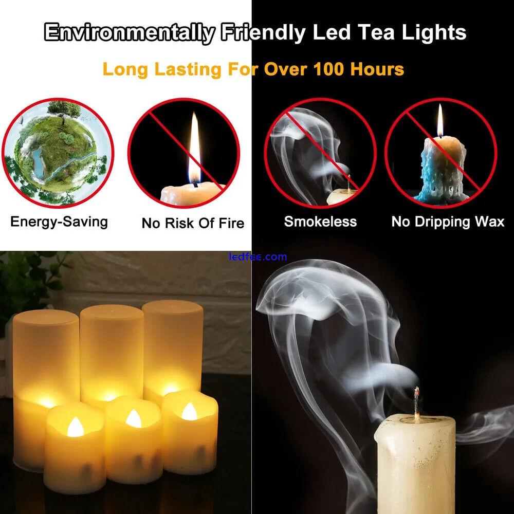 Rechargeable LED Candle USB Timer Remote Flashing Flame Wedding Candle Tea Light 1 