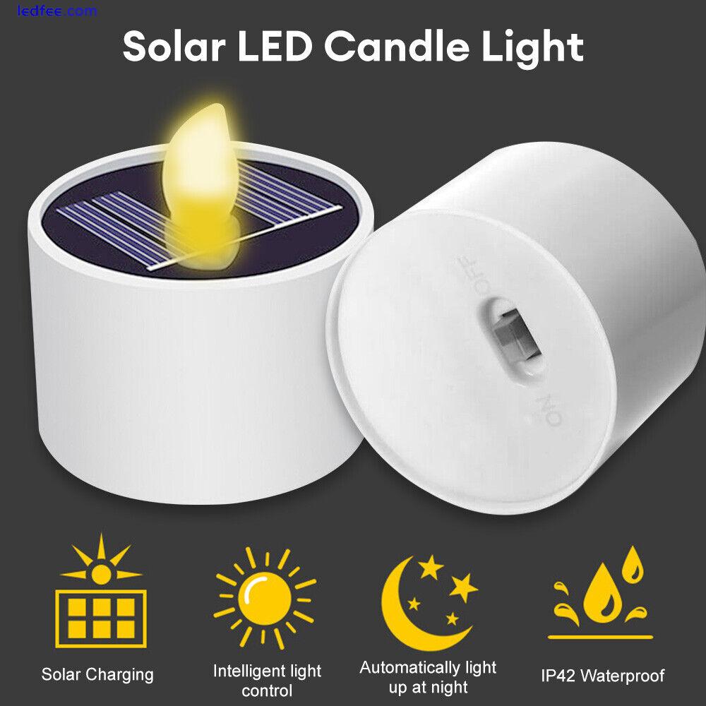 Solar LED Flameless Tea Light Tealight Candle Wedding Decoration Battery Include 1 