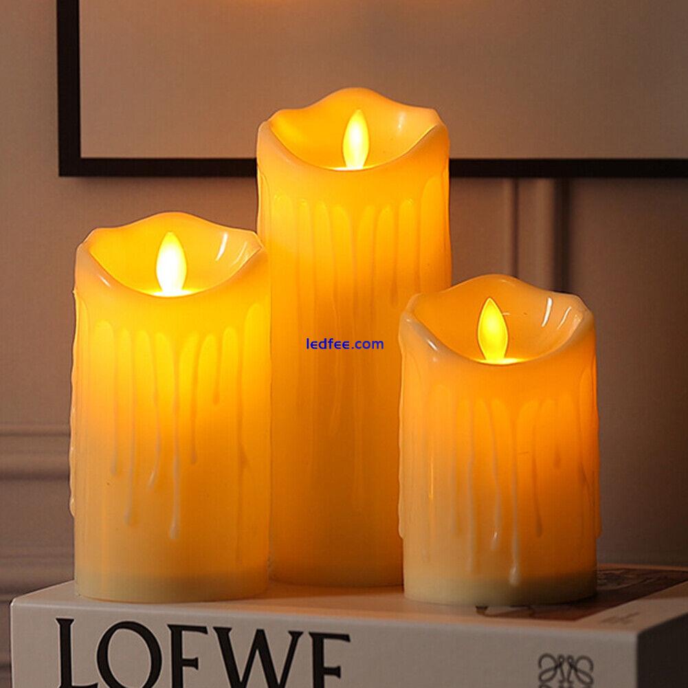 Christmas Decor LED Flameless Candles Lamp LED Candles Light (7.5*20cm) # 1 