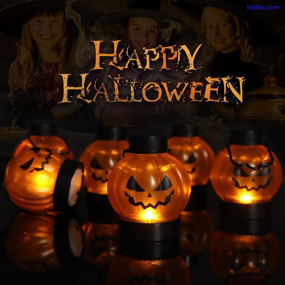 LED Pumpkin Tea Lights Flickering Candles Flameless Decor Halloween V6G9 1 