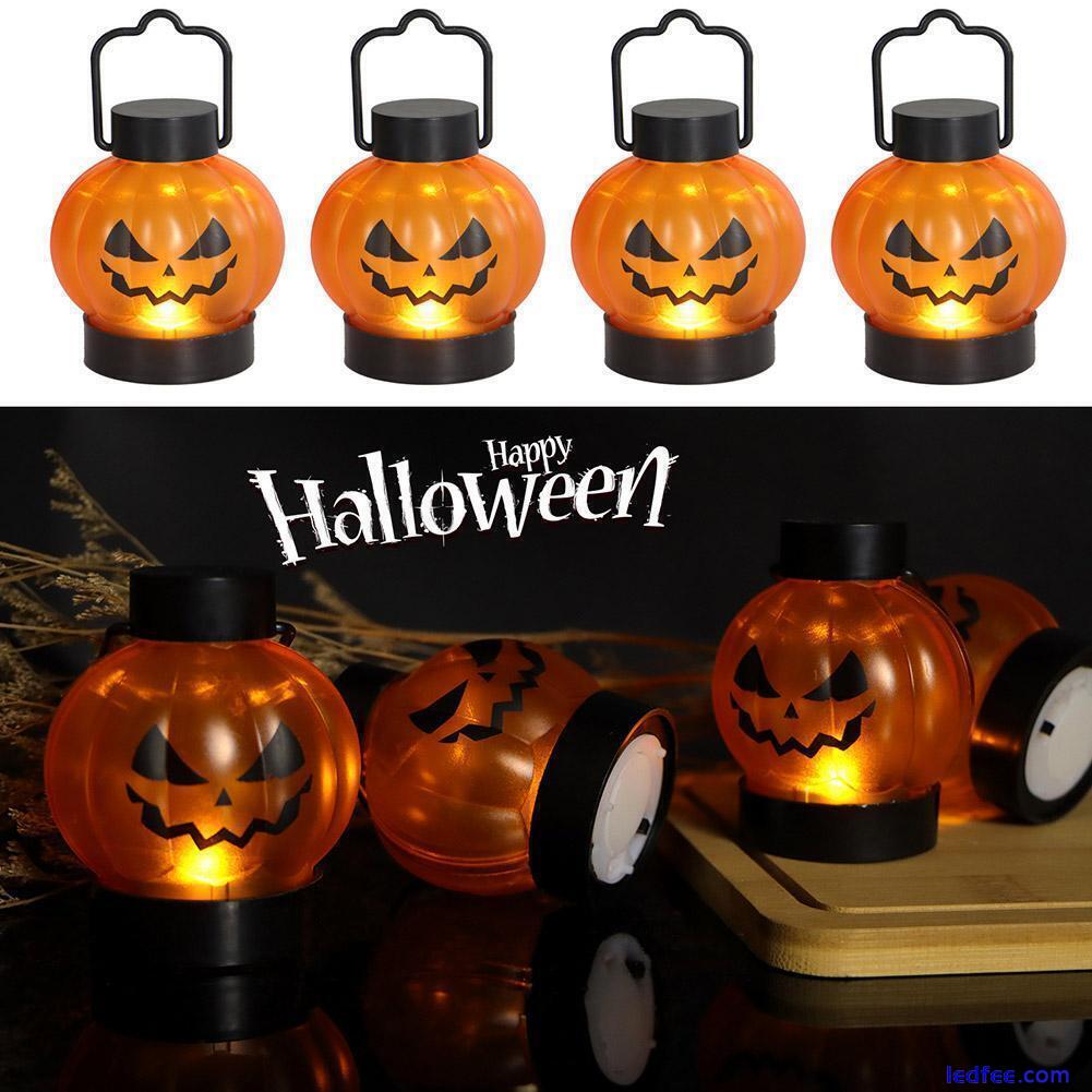 LED Pumpkin Tea Lights Flickering Candles Flameless Decor Halloween V6G9 0 