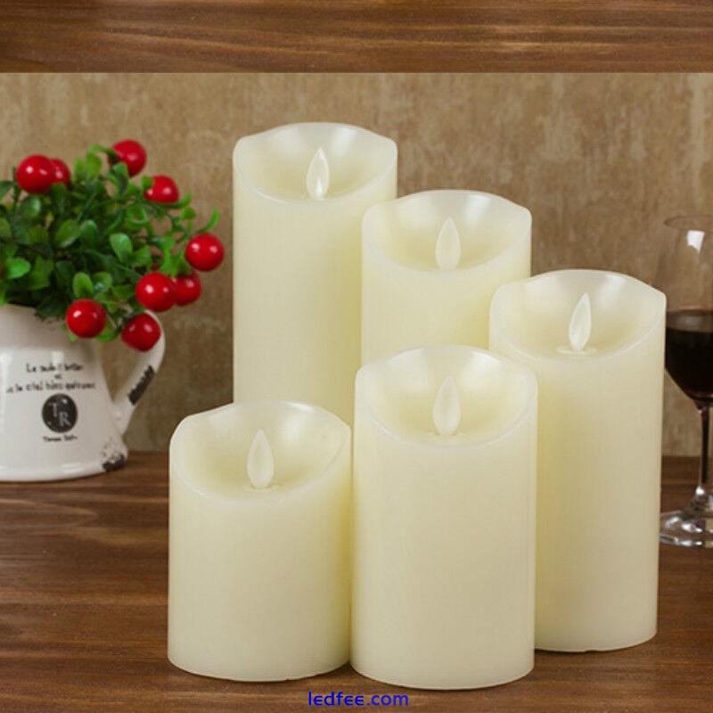 LED Flickering Candle Lights Flameless Battery/USB Chargeable Wedding Decor Warm 3 