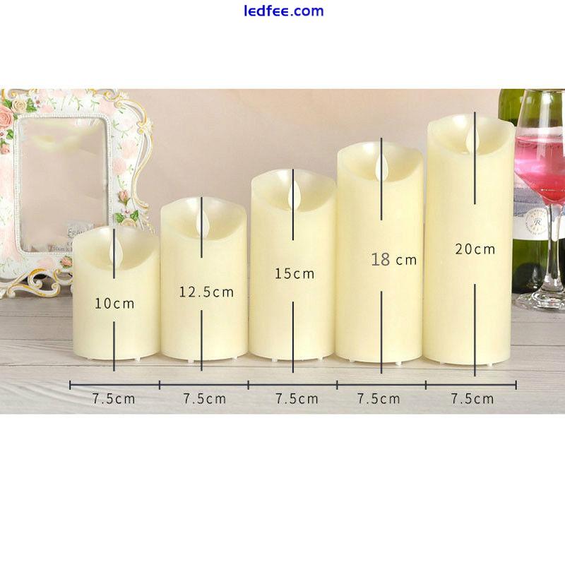 LED Flickering Candle Lights Flameless Battery/USB Chargeable Wedding Decor Warm 5 