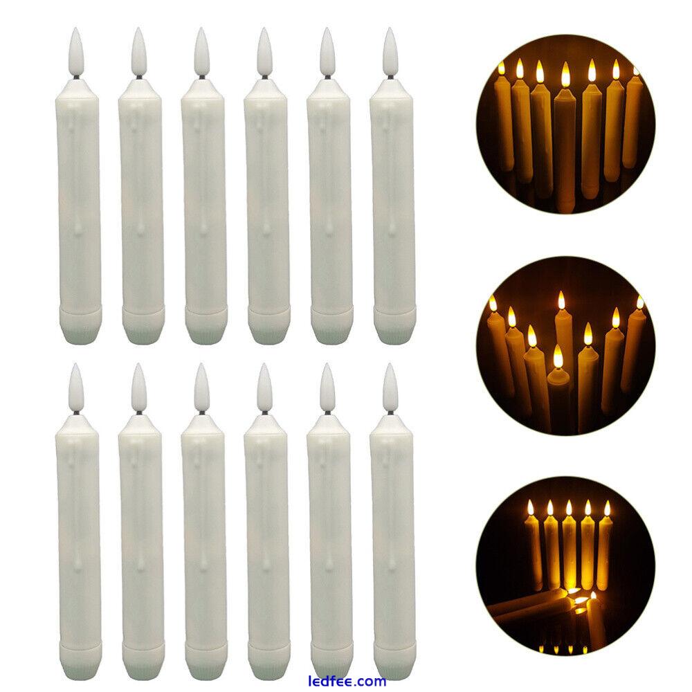 12pcs LED Flameless Taper Candles Decorative Lights 1 