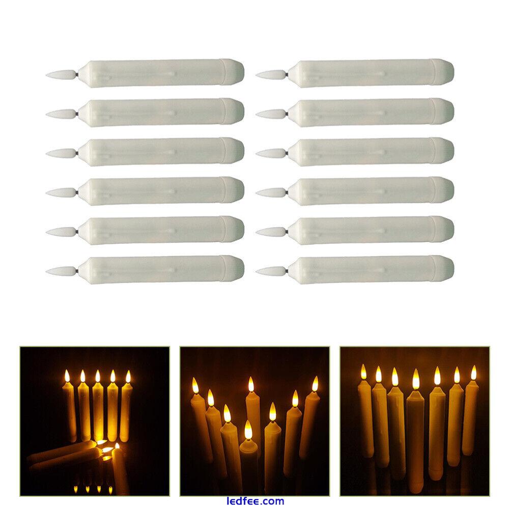 12pcs LED Flameless Taper Candles Decorative Lights 5 