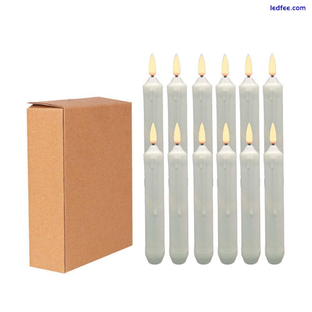 12pcs LED Flameless Taper Candles Decorative Lights 3 