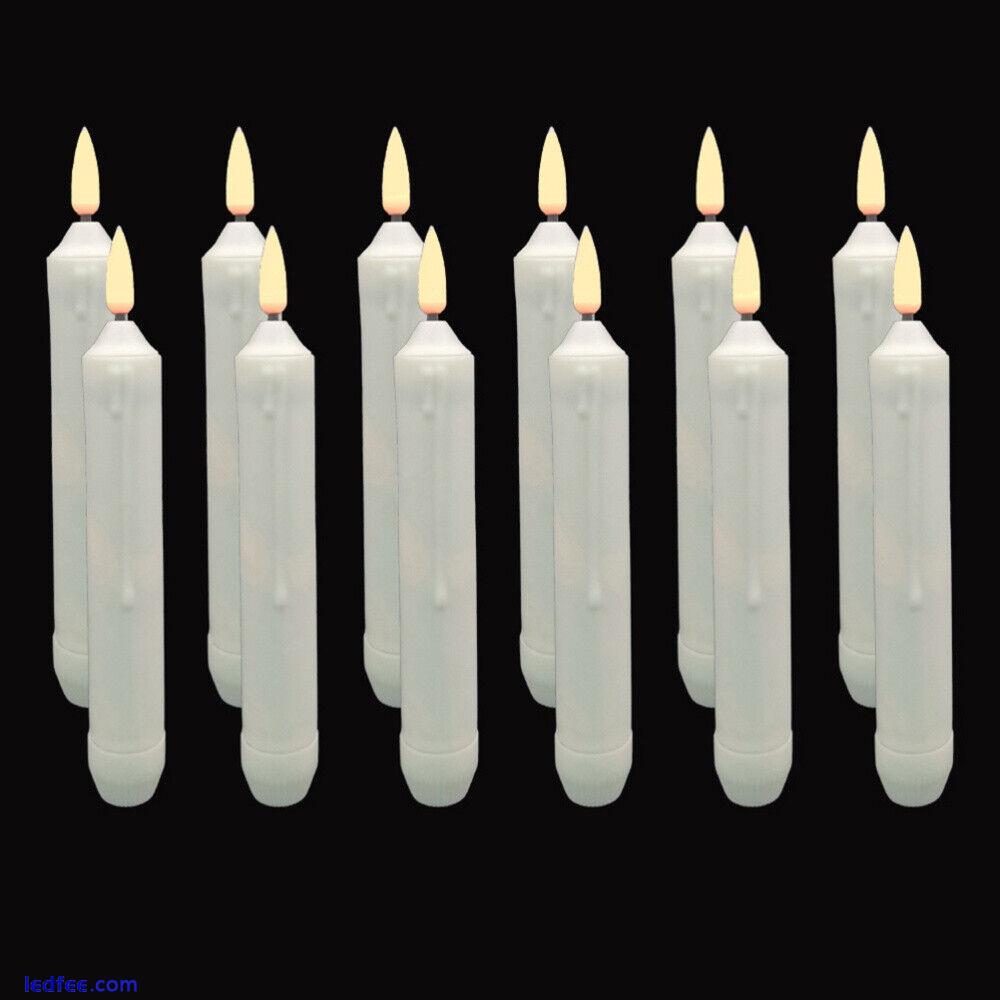 12pcs LED Flameless Taper Candles Decorative Lights 2 