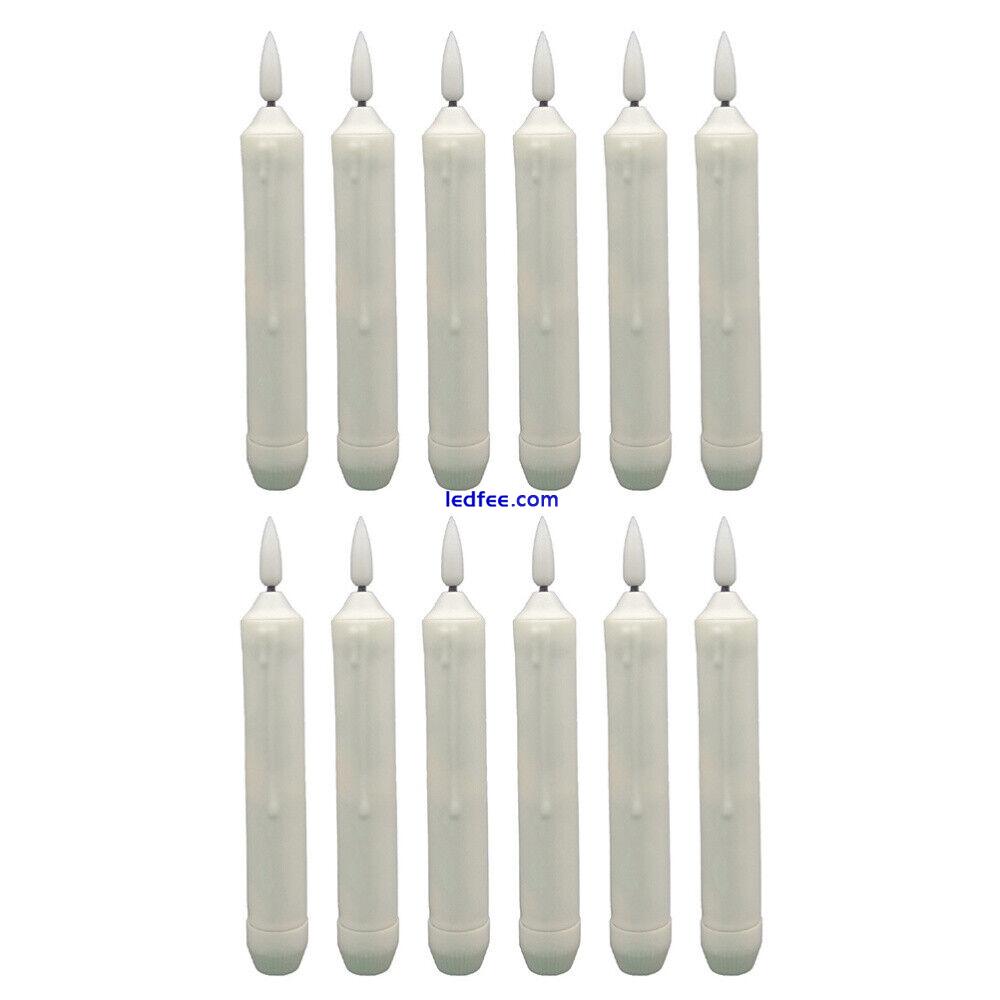 12pcs LED Flameless Taper Candles Decorative Lights 4 