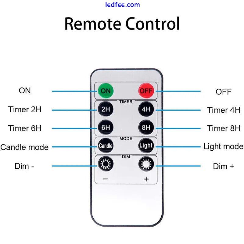 Remote control LED home lights electronic glass candles for decorating weddings 2 