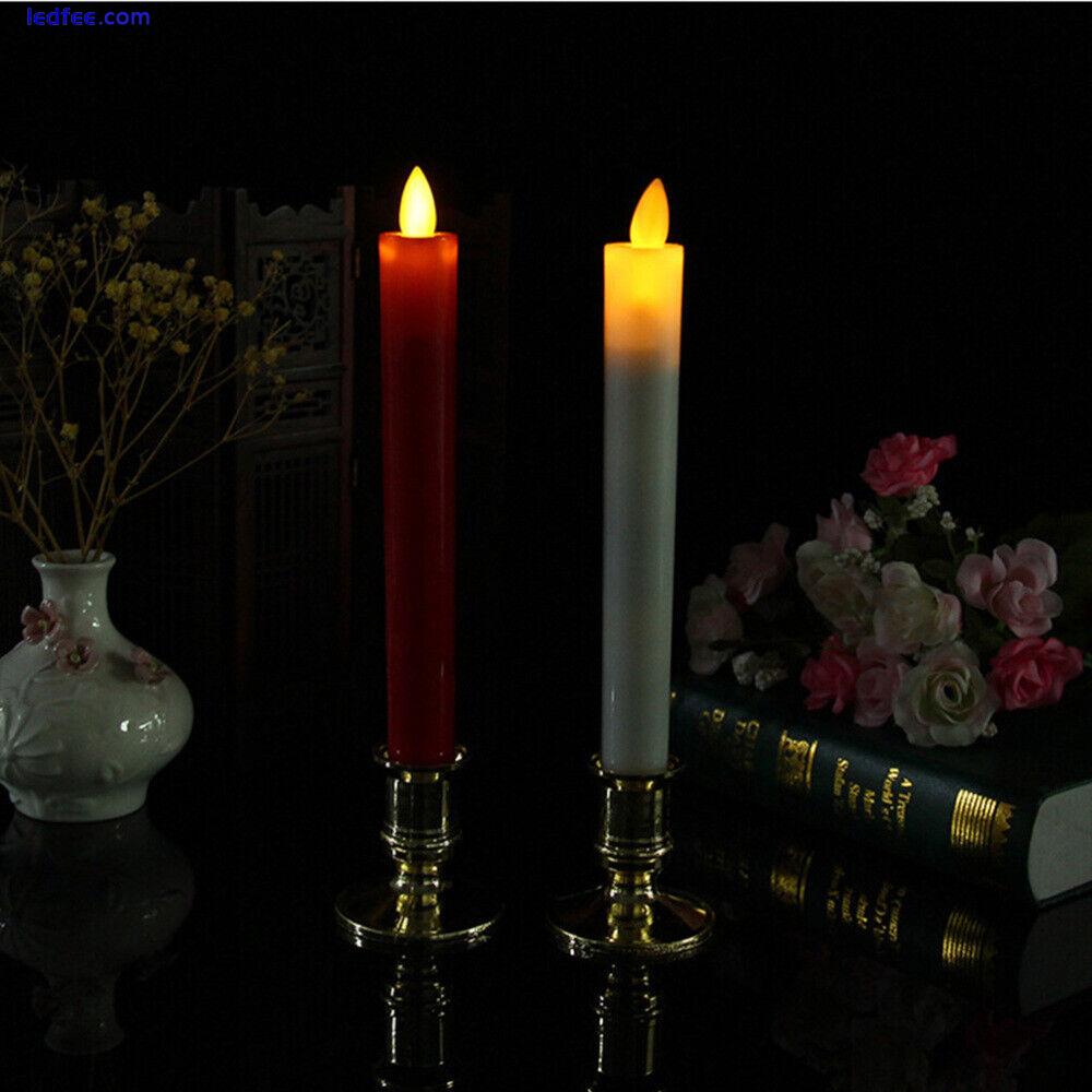  2 Pairs Simulation Swing LED Electronic Candles Long Candle Lamps Decorative 5 