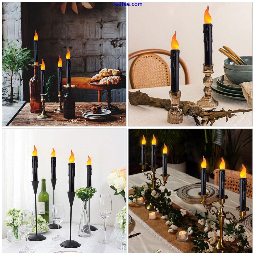 6pcs Led Candlesticks Flameless Taper Candles Electric Candles Flameless Candle 5 