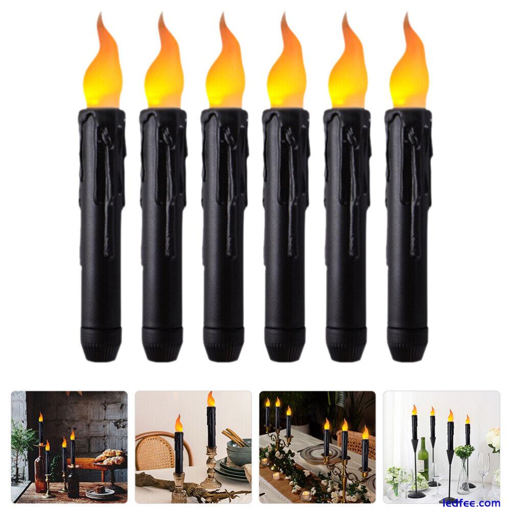 6pcs Led Candlesticks Flameless Taper Candles Electric Candles Flameless Candle 3 