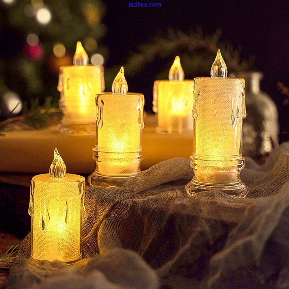 LED Flameless Candles Transparent Pillar Candles Battery Candles Operated J4M3 0 